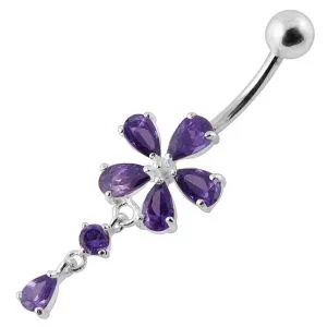 Dangling Flower Belly Body Jewelry