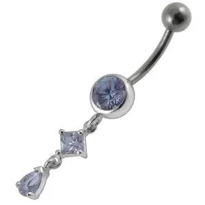 Moving Fashionably Jeweled Belly Ring