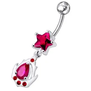 Jeweled Star Navel Ring