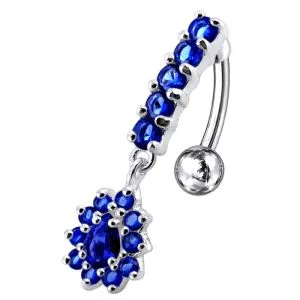 Silver Reverse Belly Button Ring PBM0736