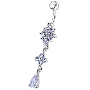 Charming Look Dangling Belly Moving Ring