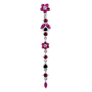 Flower Climber Dangling Belly Ring
