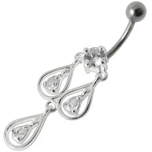 Elegant Chandelier Dangling  Belly Ring