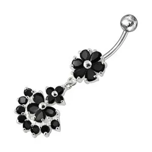 Dangling Flower Belly Bar
