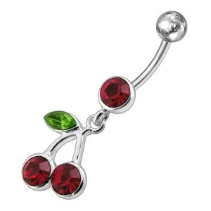 Fancy Siberian Crane Dangling Jeweled Belly Ring