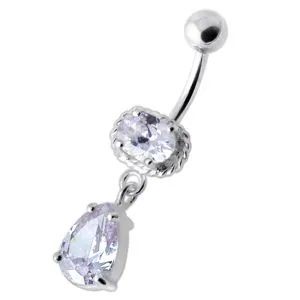 Fancy Jeweled Dangling Belly Bar PBM2073