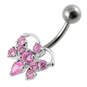 Jeweled Bee Non-Moving Belly Ring