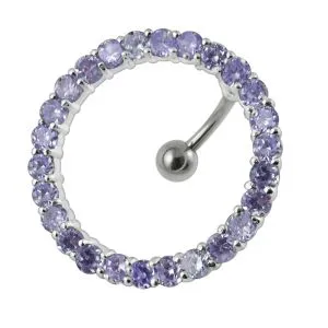 Circular Jeweled Navel Belly bar