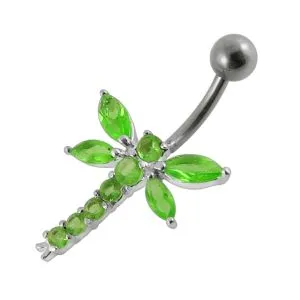 Dragonfly Jeweled Navel belly Ring PBN0587