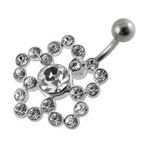 Flower Shaped Non-Moving Belly Ring