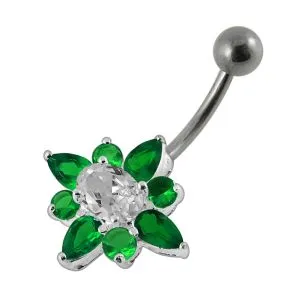 Fantasy Flower Non-Dangling Belly Ring
