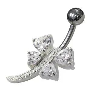Heart Shape Non-Moving Belly Ring