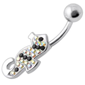 Sea Horse Silver Belly Ring