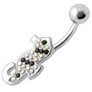 Sea Horse Silver Belly Ring