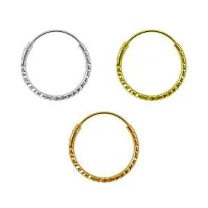 925 Sterling Silver Laser Cut Nose Hoop Ring