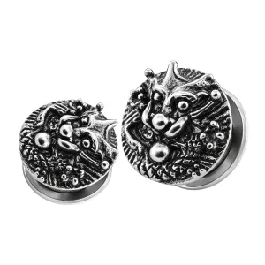 Pierced Dragon Screw Fit Flesh Tunnel