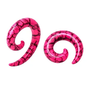 Pink Marble Ear Taper Expander