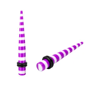Purple Stripe Straight Ear Expander