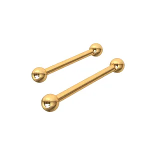 Rose Gold Anodized Eyebrow Body Jewelry Straight Barbell