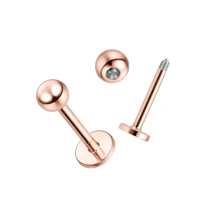 Rose Gold Platted Labret Lip piercing