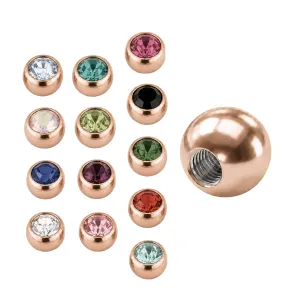 Rose Gold Anodized Stone Balls