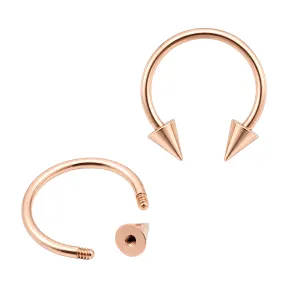 Rose Gold PVD Horseshoe piercing