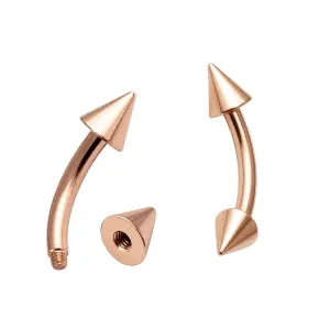 Rose Gold PVD Surgical steel Curved Barbells