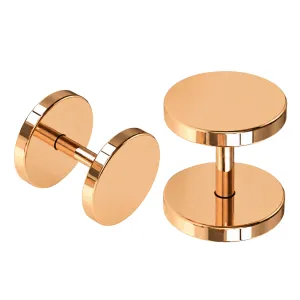 Rose Gold Surgical Steel Fake Drum Ear Plug