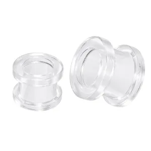 Screw Fit UV Transperent Ear Flesh Tunnel