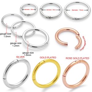 925 Sterling Silver Classic Hinged Segment Clicker Ring