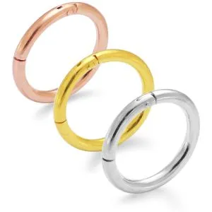 925 Sterling Silver Classic Hinged Segment Clicker Ring