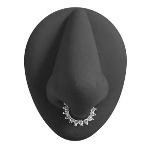 Single Line Pronged CZs Septum Clicker