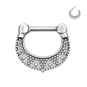 Dotted Pattern Septum Clicker Ring