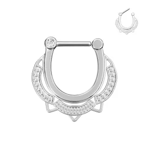 Tribal Dotted Pattern Septum Clicker