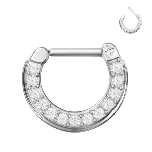 Wreath of Sparkle CZ's Septum Clicker Piercing