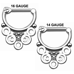 Multiple Rounds Septum Clicker Piercing