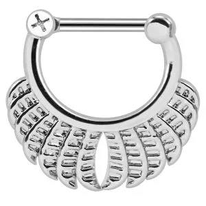Twin Wings Nose Septum Clicker Piercing
