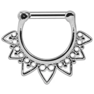 Celestial Filigree Nose Septum Clicker Piercing