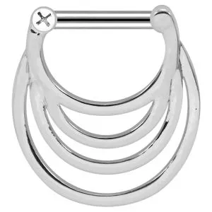Multiple Waves Nose Septum Clicker Piercing
