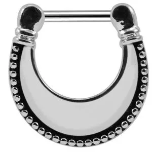 Plain Dotted Jeweled Septum Clicker Piercing