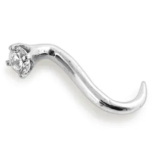Steel Ear with Claw Jewel
