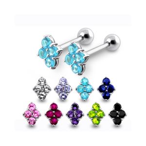 Multi Jeweled Silver Ear Jewelry
