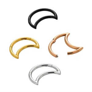Small Moon Nose Hoop Segment Clicker Ring