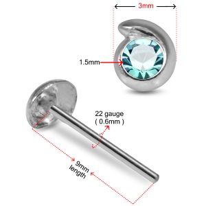 Ethereal Elegance 925 Sterling Silver Nose Stud with Inverted Comma Design