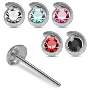 Ethereal Elegance 925 Sterling Silver Nose Stud with Inverted Comma Design