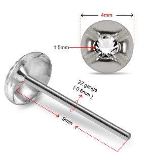 Rose Bloom 925 Sterling Silver Single Stone Embossed Nose Stud