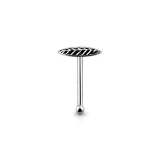 925 Silver Leaf Ball End Nose stud