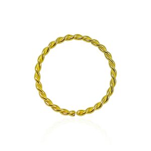 925 Sterling Silver Twisted Seamless Continuos Hoop Nose Ring