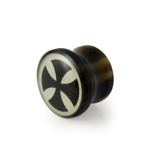 Synthetic Organic Irish Cross Ear Plug With Logo