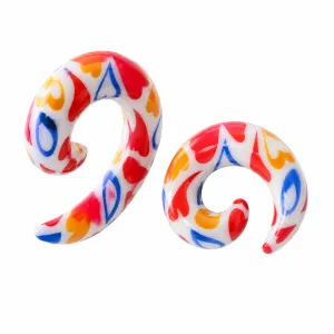 Spiral Hand Painted Cool Ear Expander